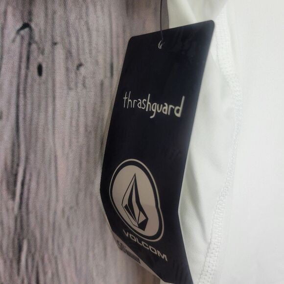 Volcom White Long Sleeve Swim Surf Top Rashguard Size Large 12 - Picture 5 of 5